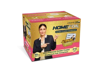 Homefoil - 210 ml Golden Coated Containers