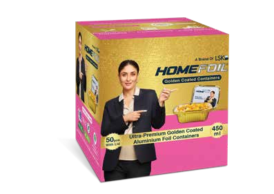 Homefoil - 450 ml Golden Coated Containers
