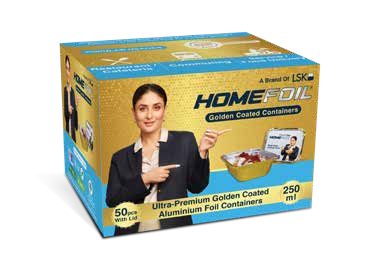 Homefoil - 250 ml Golden Coated Containers