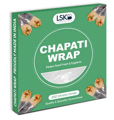 Chapati Wrap - Pre-Cut 200 Sheets