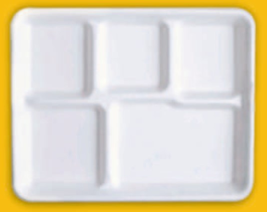 5 Compartment School Tray