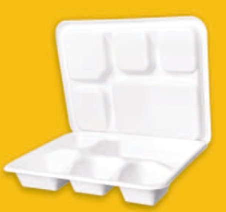 5 Compartment Meal Tray + Lid